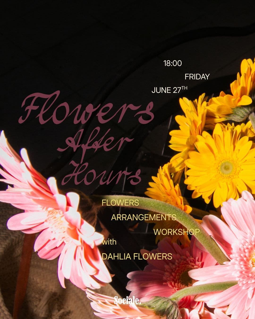 Flowers After Hours with Dahlia Flowers - Sociale Sidi Bou Said